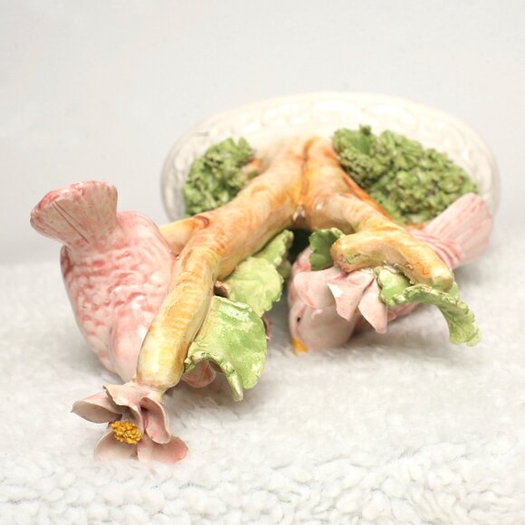 Italian Art Porcelain Bird Figurine Capodimonte Style  K-688 Italy Collectable - Picture 9 of 9